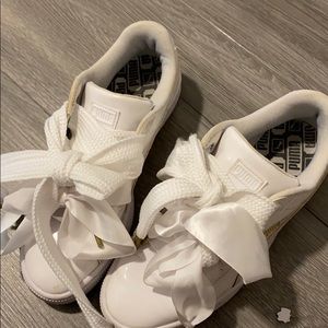 Puma x Rihanna basket heart patent sneaker